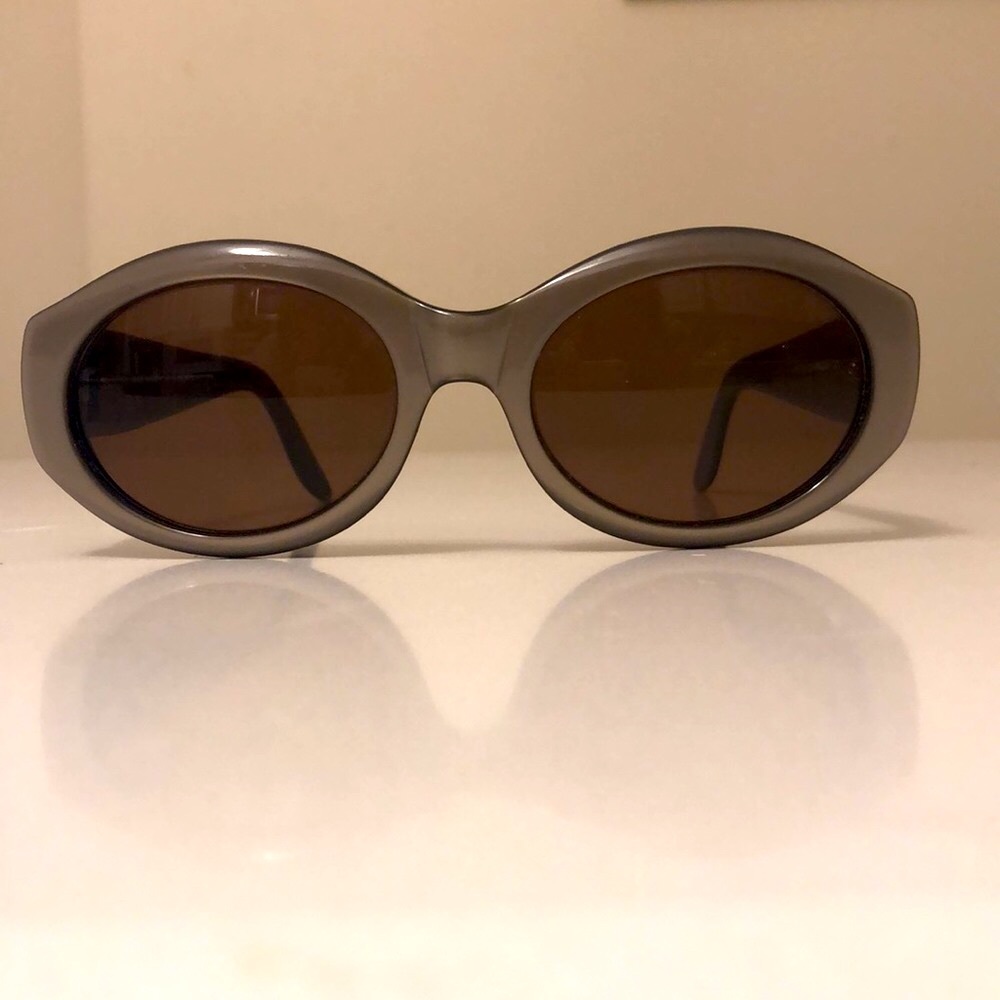 Fendi Vintage Sunglasses Champagne Frame Lenses Gold Logo detail Excellent